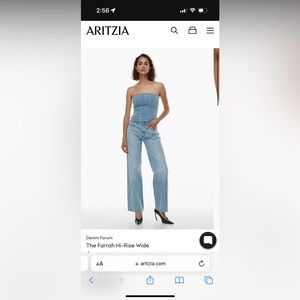 Denim Forum Farrah High Rise Wide Leg Jean